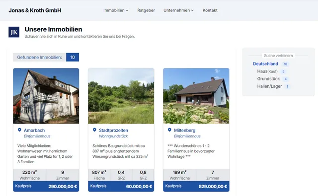 Objektübersicht auf dem Desktop